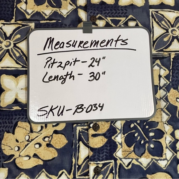 Hilo Hattie Blue Hawaiian Print Button-Up Casual Shirt Mens Short Sleeve Size XL - Picture 5 of 5